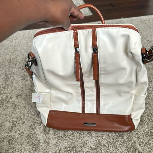 Cluci Greene Vegan Soft Leather Backpack Leather Purse For Work And Study - Picture 2 of 9